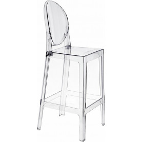Nowoczesne Krzesło barowe przezroczyste Viki 75 D2.Design do kuchni i restauracji. 2