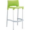 Krzesło barowe plastikowe GIO 75 jasne zielone Siesta do kuchni, restauracji i baru.
