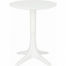 Jadalniany Stół okrągły z tworzywa Bloom 60 biały Intesi do salonu i kuchni.