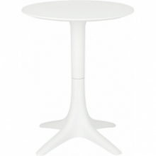 Jadalniany Stół okrągły z tworzywa Bloom 60 biały Intesi do salonu i kuchni.