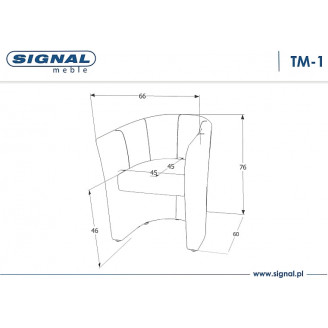 Fotel klubowy Signal TM-1 granatowy - Stylowy i wygodny