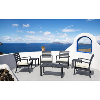 Stolik kawowy ogrodowy Ocean 45x45 ciemnoszary Siesta