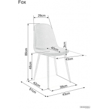 Tapicerowane krzesło Fox Black beżowe Signal