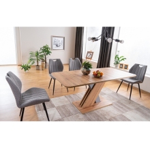 Stół rozkładany Exel 140x85 dąb wotan Signal do kuchni, jadalni i salonu.