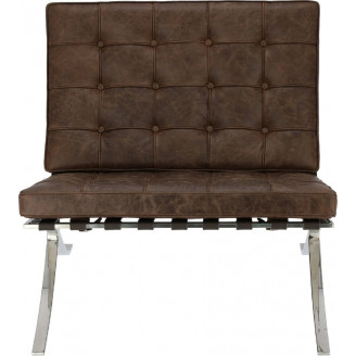 Designerski Fotel Barcelon Vintage ciemny brąz D2.Design do salonu i sypialni.