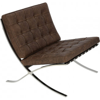 Designerski Fotel Barcelon Vintage ciemny brąz D2.Design do salonu i sypialni.