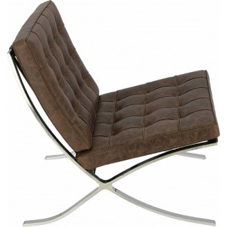 Designerski Fotel Barcelon Vintage ciemny brąz D2.Design do salonu i sypialni.
