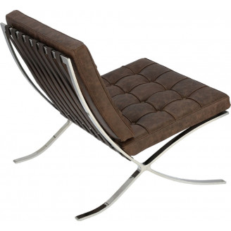 Designerski Fotel Barcelon Vintage ciemny brąz D2.Design do salonu i sypialni.