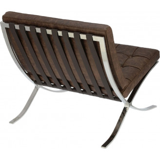 Designerski Fotel Barcelon Vintage ciemny brąz D2.Design do salonu i sypialni.
