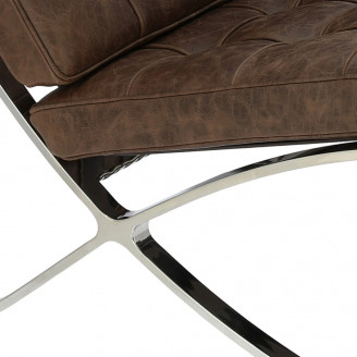 Designerski Fotel Barcelon Vintage ciemny brąz D2.Design do salonu i sypialni.