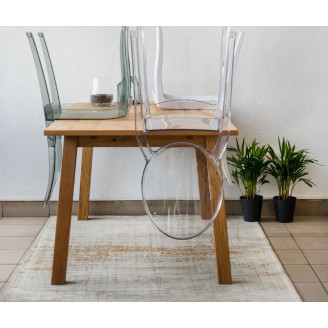 Designerskie Krzesło przezroczyste z tworzywa Mia D2.Design do kuchni, kawiarni i restauracji.