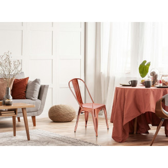 Miedziane krzesło designerskie Paris D2.Design do salonu i jadalni