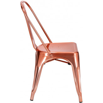 Miedziane krzesło designerskie Paris D2.Design do salonu i jadalni
