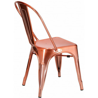 Miedziane krzesło designerskie Paris D2.Design do salonu i jadalni