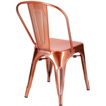 Miedziane krzesło designerskie Paris D2.Design do salonu i jadalni
