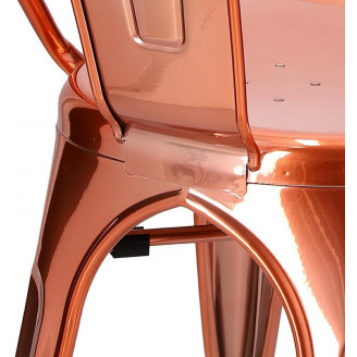 Miedziane krzesło designerskie Paris D2.Design do salonu i jadalni