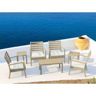 Stolik kawowy ogrodowy Ocean 90x45 szarobrązowy Siesta