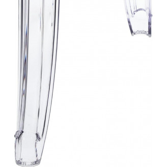 Stylowy Stół kwadratowy designerski Ghost 62x62 przezroczysty D2.Design do salonu i kuchni