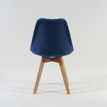 Stylowe Krzesło tapicerowane skandynawskie Dior buk/niebieski Signal do kuchni, salonu i restauracji.