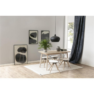 Stół prostokątny skandynawski Nagano 150x80 dąb bielony D2.Design do jadalni, kuchni i salonu.