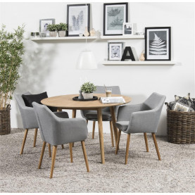 Stół okrągły skandynawski Nagano 120 dąb D2.Design do jadalni, kuchni i salonu. 2