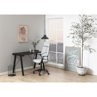 Stylowe Biurko szklane industrialne Typhoon 125 czarne D2.Design