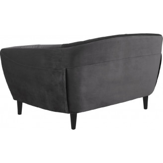Stylowa Pikowana sofa welurowa 2 os. Ria Vic 150 szara Actona do salonu, poczekalni i kawiarni.