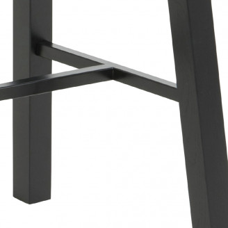 Industrialny stół barowy drewniany Chara 117x58 dąb/czarny D2.Design do jadalni, kuchni i salonu.