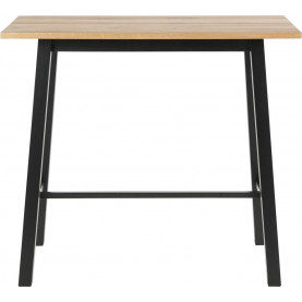 Industrialny stół barowy drewniany Chara 117x58 dąb/czarny D2.Design do jadalni, kuchni i salonu. 2