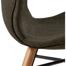 Stylowe Krzesło tapicerowane skandynawskie Batilda khaki Actona do kuchni, salonu i restauracji.