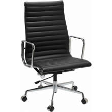 Fotel gabinetowy CH1191T czarna skóra D2.Design do biurka.