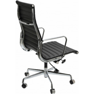 Fotel gabinetowy CH1191T czarna skóra D2.Design do biurka.