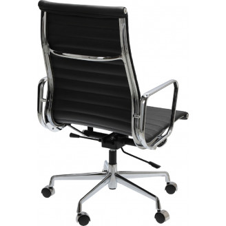 Fotel gabinetowy CH1191T czarna skóra D2.Design do biurka.
