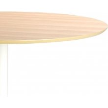 Stół okrągły na jednej nodze Ibiza 110 dąb/biały D2.Design do jadalni, kuchni i salonu.