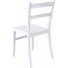 Stylowe Krzesło z tworzywa TIFFANY białe Siesta do stołu.