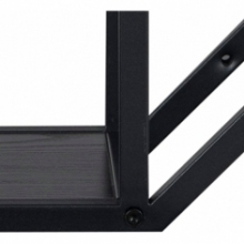 Półka ścienna industrialna Seaford Octagon czarna Actona na książki do salonu i sypialni