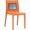 Stylowe Krzesło z tworzywa LUCCA-T pomarańczowy Siesta do stołu.