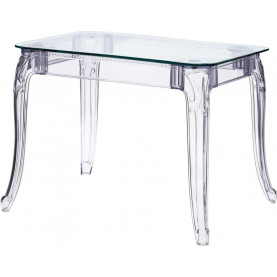 Stylowy Stół prostokątny Ghost 120x80 przezroczysty D2.Design do salonu i kuchni 2