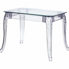Stylowy Stół prostokątny Ghost 120x80 przezroczysty D2.Design do salonu i kuchni