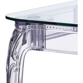 Stylowy Stół prostokątny Ghost 120x80 przezroczysty D2.Design do salonu i kuchni