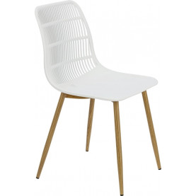 Modne Krzesło ażurowe skandynawskie Klaus białe LangFang do salonu 2