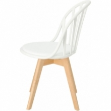 Skandynawskie Krzesło ażurowe z tworzywa Sirena białe Intesi do salonu