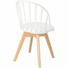 Skandynawskie Krzesło ażurowe z tworzywa Sirena białe Intesi do salonu