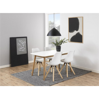 Stół prostokątny skandynawski Nagano 150x80 biały D2.Design do jadalni, kuchni i salonu.