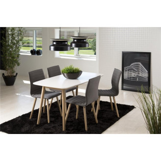 Stół prostokątny skandynawski Nagano 150x80 biały D2.Design do jadalni, kuchni i salonu.