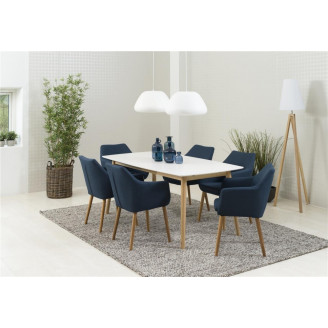 Stół prostokątny skandynawski Nagano 150x80 biały D2.Design do jadalni, kuchni i salonu.