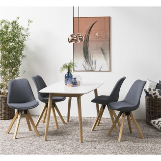 Stylowe Krzesło tapicerowane skandynawskie Dima ciemno szare D2.Design do kuchni, salonu i restauracji.