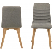 Skandynawskie Krzesło tapicerowane na drewnianych nogach Arosa jasno szare Actona do kuchni, salonu i restauracji.