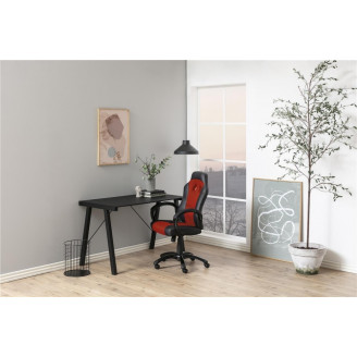 Stylowe Biurko szklane industrialne Typhoon 125 czarne D2.Design