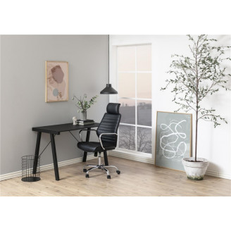 Stylowe Biurko szklane industrialne Typhoon 125 czarne D2.Design